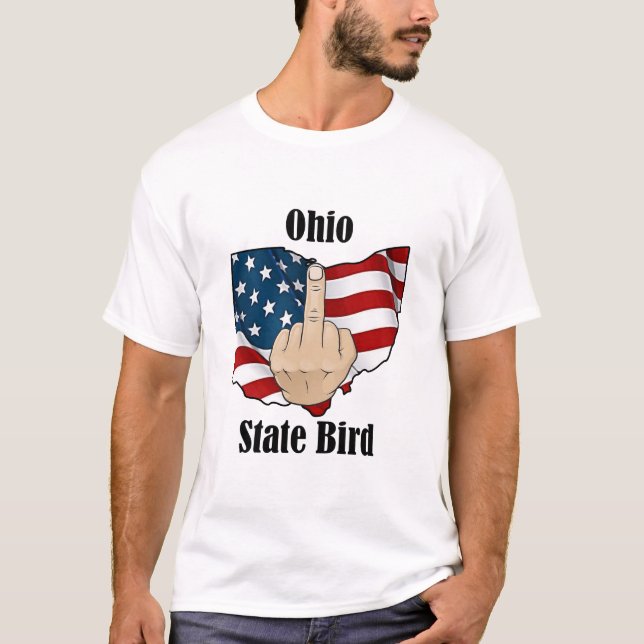Ohio-statfågelt-shirt mitten finger t shirt (Framsida)