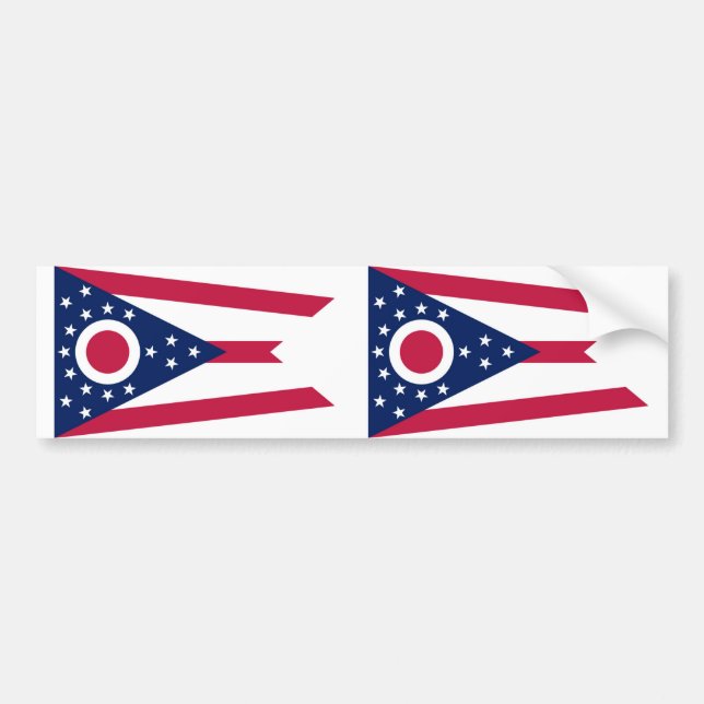 Ohio Statlig flagga Bildekal (Framsidan)