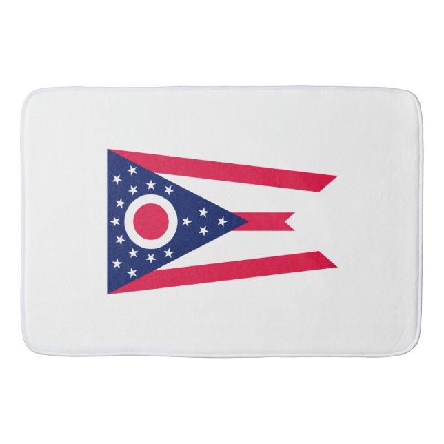Ohio Statlig flagga Design Badrumsmatta (Framsidan)