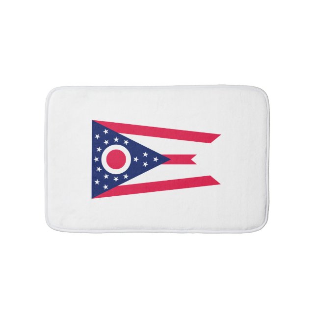 Ohio Statlig flagga Design Badrumsmatta (Framsidan)