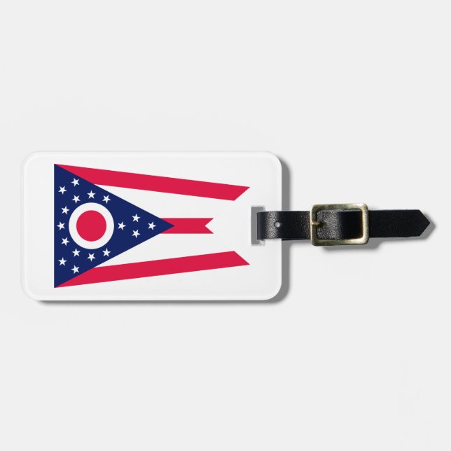 Ohio Statlig flagga Design Bagagebricka (Horisontell Framsida)
