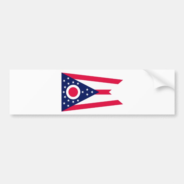 Ohio Statlig flagga Design Bildekal (Framsidan)