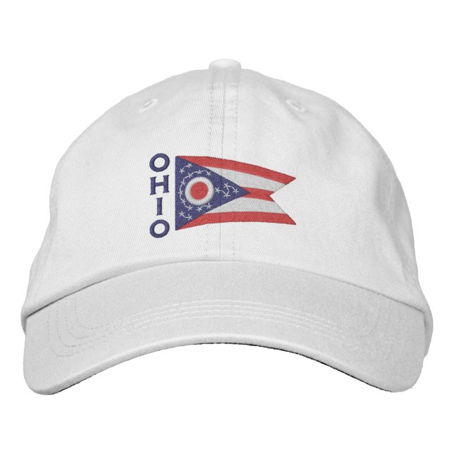 Ohio Statlig flagga Design Broderad Keps (Framsida)