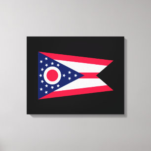Ohio Statlig flagga Design Canvastryck