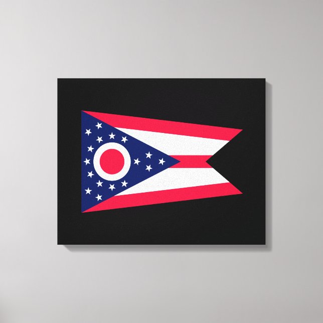 Ohio Statlig flagga Design Canvastryck (Framsida)