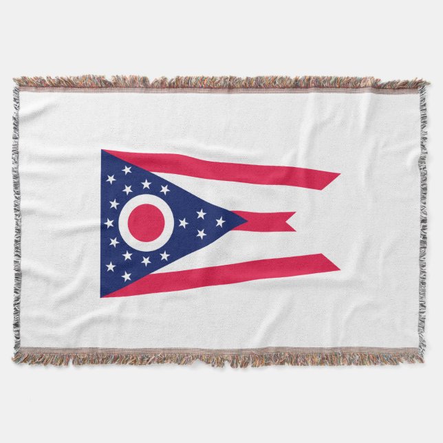 Ohio Statlig flagga Design Decor Filt (Framsidan)