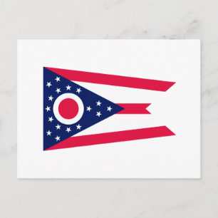 Ohio Statlig flagga Design Decor Vykort