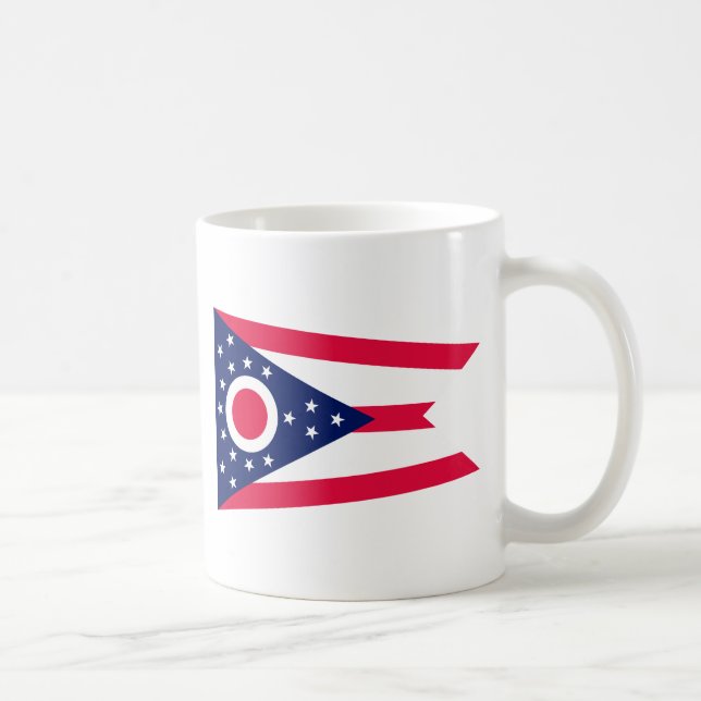 Ohio Statlig flagga Design Kaffemugg (Höger)