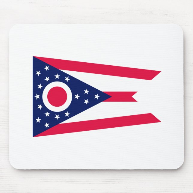 Ohio Statlig flagga Design Musmatta (Framsidan)