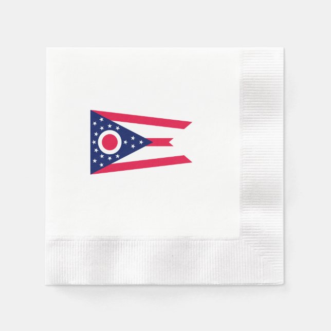 Ohio Statlig flagga Design Pappersservett (Framsidan)
