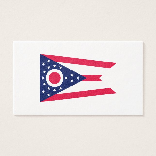 Ohio Statlig flagga Design Visitkort (Framsidan)
