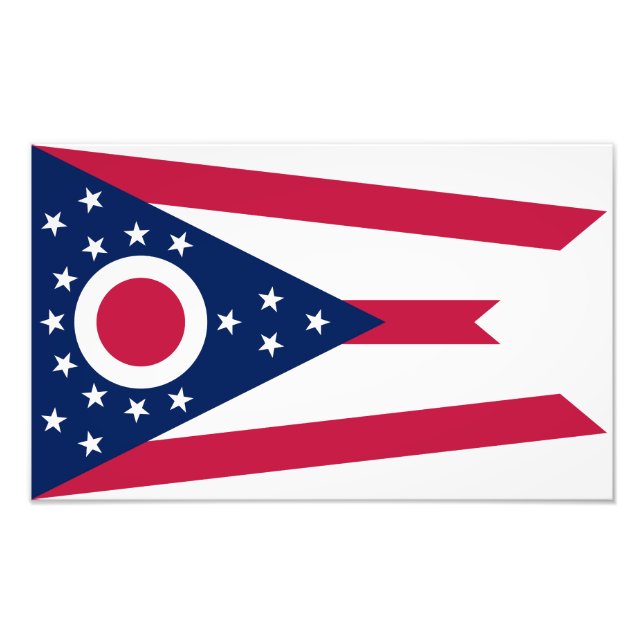 Ohio Statlig flagga Fototryck (Framsidan)