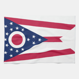 Ohio statlig flagga kökshandduk