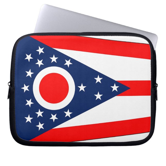 Ohio Statlig flagga Laptop sleeve (Framsidan)