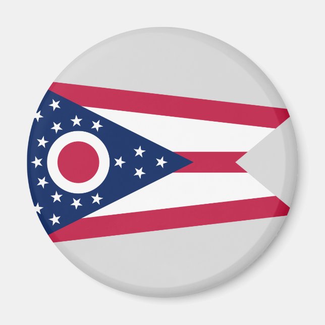 Ohio Statlig flagga Magnet (Framsidan)
