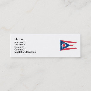 Ohio statlig flagga mini visitkort