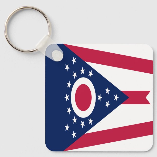 Ohio Statlig flagga Nyckelring (Framsida)