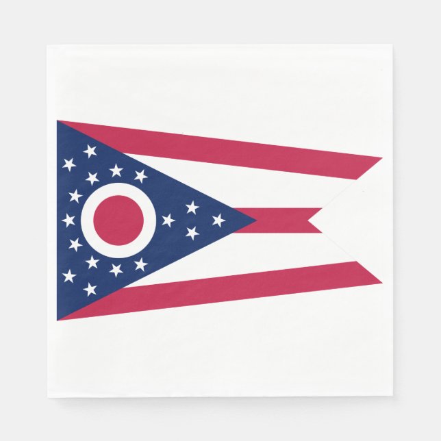 Ohio Statlig flagga Pappersservett (Framsidan)