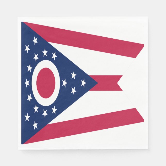 Ohio Statlig flagga Pappersservett (Framsidan)