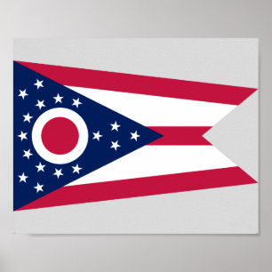 Ohio Statlig flagga Poster