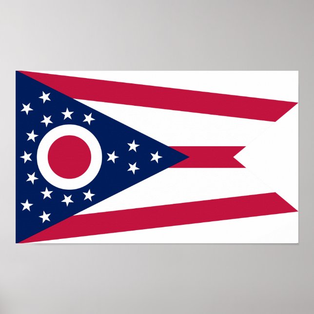 Ohio Statlig flagga Poster (Framsidan)
