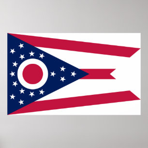 Ohio Statlig flagga Poster