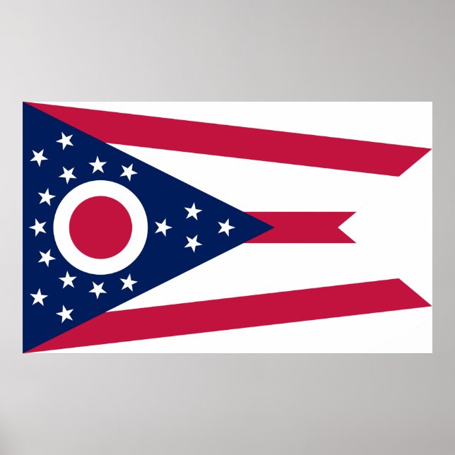 Ohio Statlig flagga Poster (Framsidan)