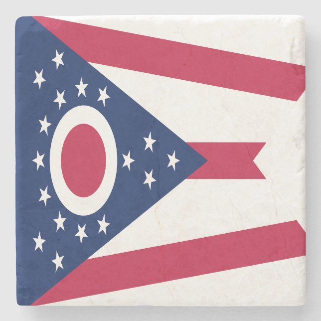 Ohio Statlig flagga Stenunderlägg (Framsidan)