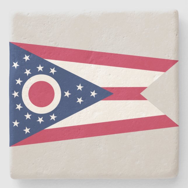 Ohio Statlig flagga Stenunderlägg (Framsidan)