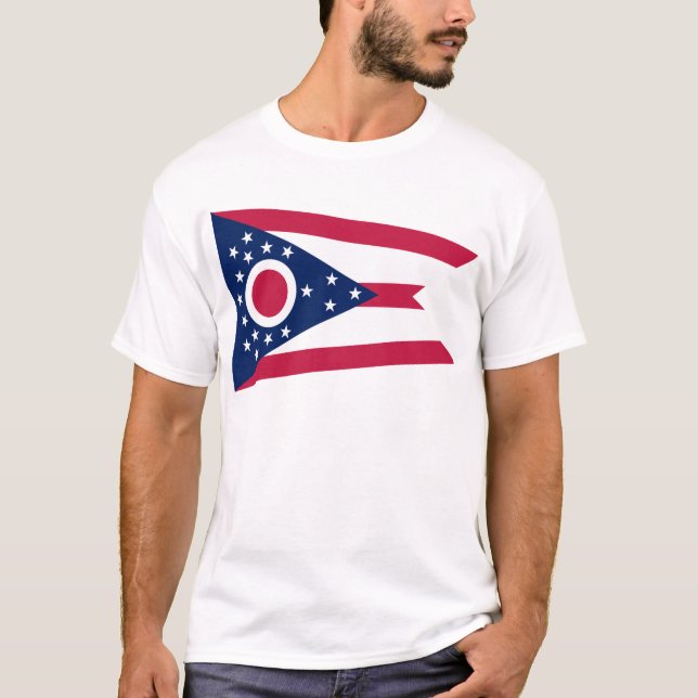Ohio statlig flagga t shirt (Framsida)