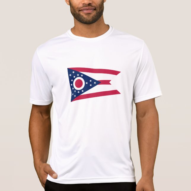 Ohio Statlig flagga T Shirt (Framsida)