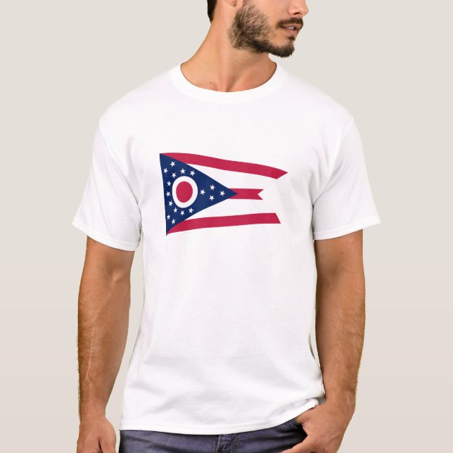 Ohio Statlig flagga T Shirt (Framsida)