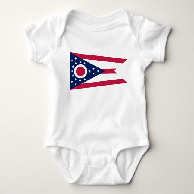Ohio Statlig flagga T Shirt (Framsida)
