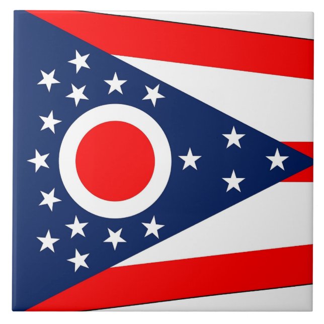 Ohio Statlig flagga Tile Kakelplatta (Framsidan)