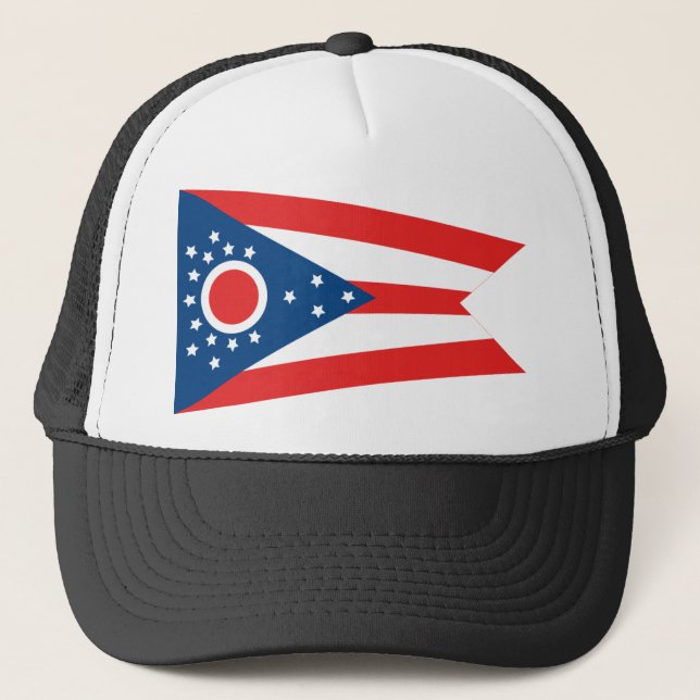 Ohio statlig flagga truckerkeps (Framsida)