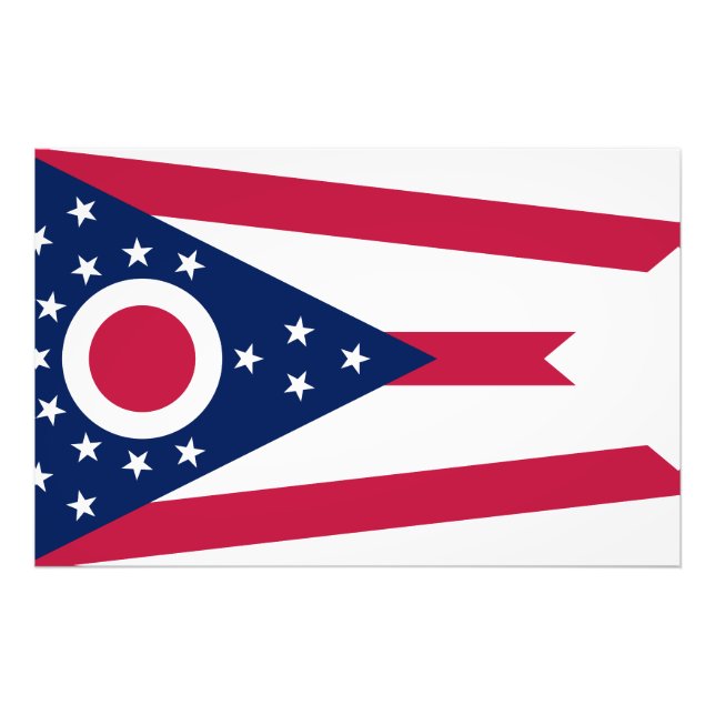 Ohio Statlig flagga USA Fototryck (Framsidan)