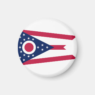 Ohio Statlig flagga USA Magnet
