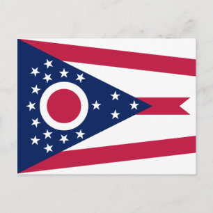 Ohio statlig flagga vykort