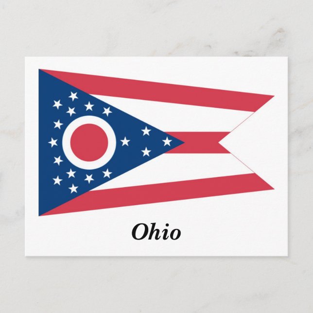 Ohio Statlig flagga Vykort (Framsida)