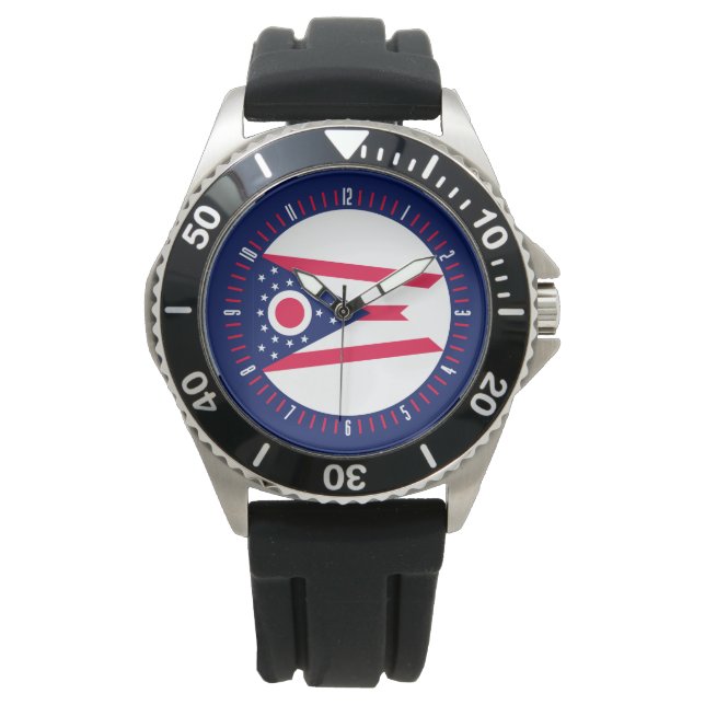 Ohio Statlig flagga Watch-design Armbandsur (Framsida)