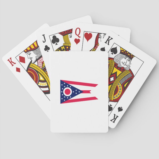 Ohio statlig flaggadesign casinokort (Baksidan)