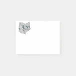 Ohio statlig typografi post-it block