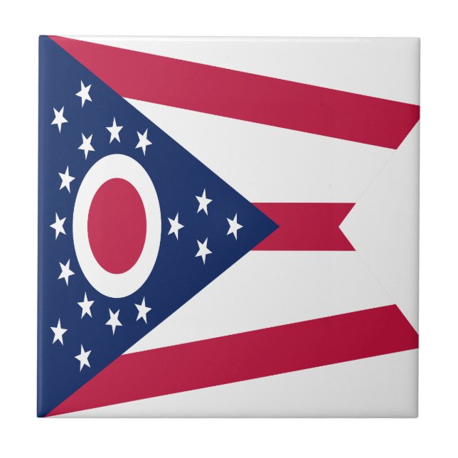 Ohio statsflagga kakelplatta (Framsidan)