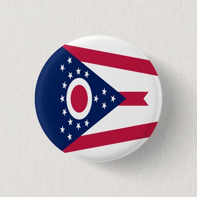 Ohio statsflagga knapp (Framsida)