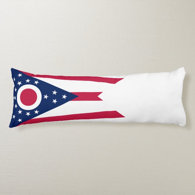 Ohio statsflagga kroppskudde (Framsidan)