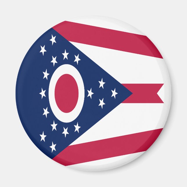 Ohio statsflagga magnet (Framsidan)