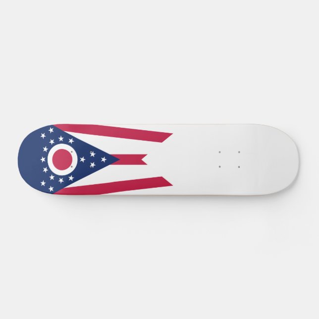 Ohio statsflagga mini skateboard bräda 18,5 cm (Horz)