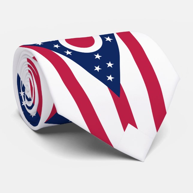 Ohio statsflagga slips (Rullad)