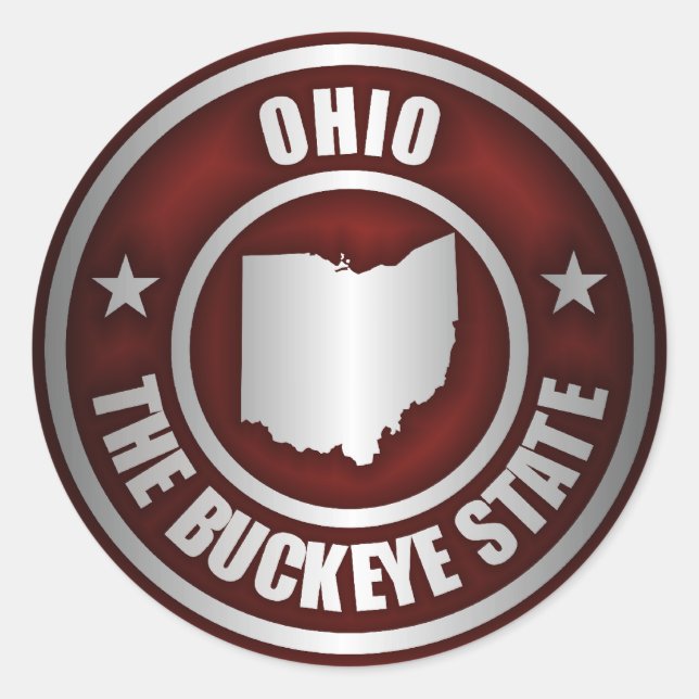 Ohio Steel (Red) Runt Klistermärke (Framsida)