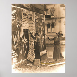 Ohio Suffragettes som postar räkningar i Poster